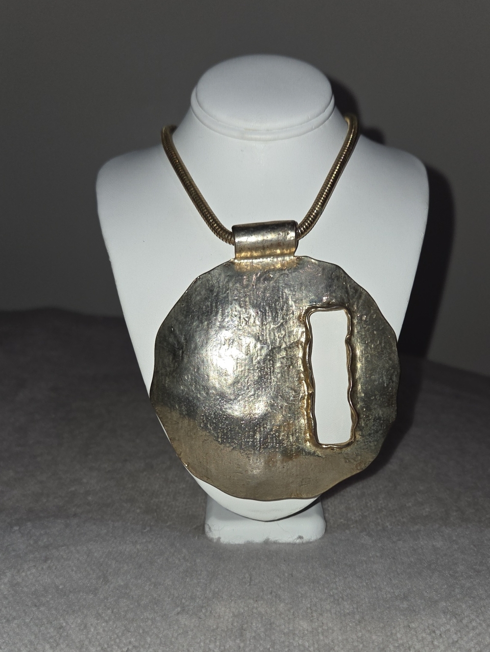 Dolce Vita Necklace Brutalist Pendant Large Statement